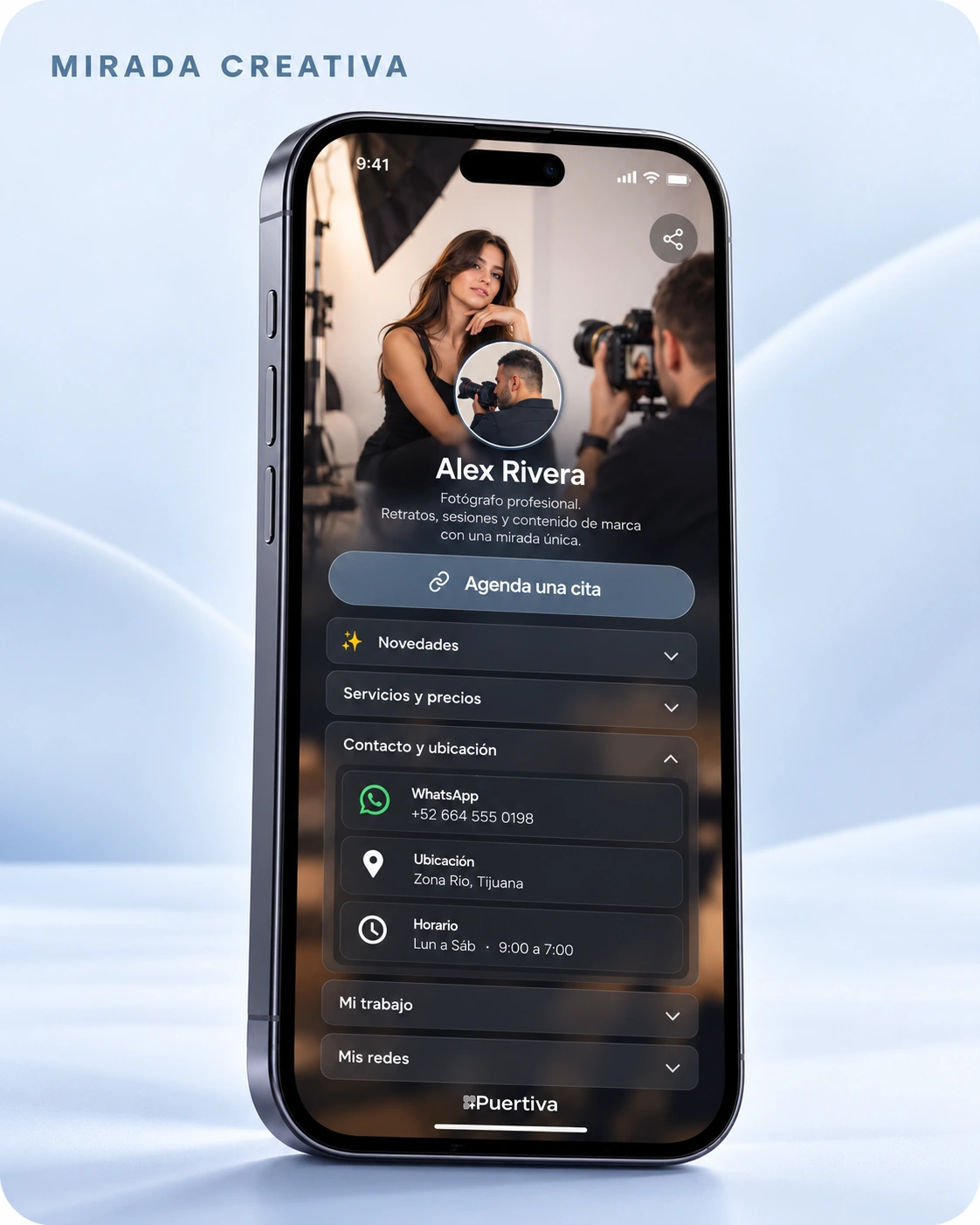Perfil de fotografía en smartphone premium